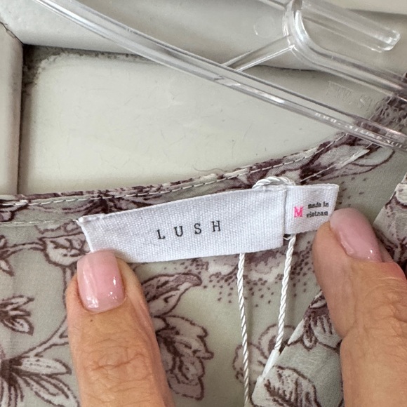 Lush Floral Romper - Cream and Purple - Picture 2 of 4